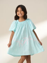 Angel & Rocket Blue Paloma Embroidered Hem Swing Dress - Image 1 of 9