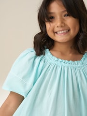 Angel & Rocket Blue Paloma Embroidered Hem Swing Dress - Image 4 of 9
