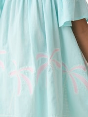 Angel & Rocket Blue Paloma Embroidered Hem Swing Dress - Image 6 of 9