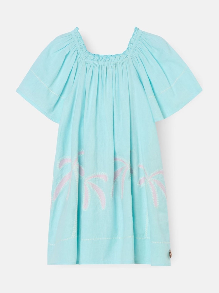 Angel & Rocket Blue Paloma Embroidered Hem Swing Dress - Image 7 of 9
