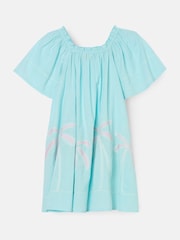 Angel & Rocket Blue Paloma Embroidered Hem Swing Dress - Image 8 of 9