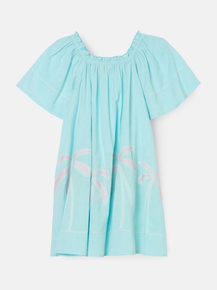 Angel & Rocket Blue Paloma Embroidered Hem Swing Dress - Image 8 of 9