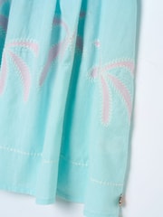 Angel & Rocket Blue Paloma Embroidered Hem Swing Dress - Image 9 of 9