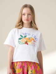 Angel & Rocket White Clemmie Embellished 100% Cotton T-Shirt - Image 1 of 7