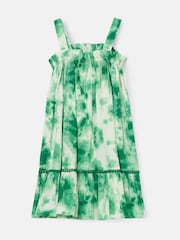Angel & Rocket Green Palmeria Tie Dye 100% Cotton Sun Dress - Image 7 of 8