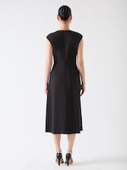LK Bennett Rise Viscose Blend Pleated Insert Skirt Dress - Изображение 2 из 4