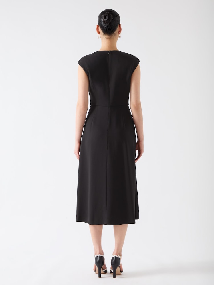 LK Bennett Rise Viscose Blend Pleated Insert Skirt Dress - Imagen 2 de 4 LK Bennett Rise Viscose Blend Pleated Insert Skirt Dress - Imagen 2 de 4