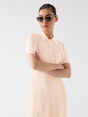 LK Bennett Dean Viscose Blend Lace Knit Dress - Image 5 of 5