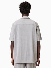 AllSaints Grey Felix Short Sleeve Shirt - Image 4 of 5