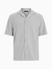 AllSaints Grey Felix Short Sleeve Shirt - Image 5 of 5