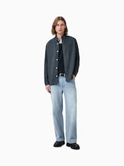 AllSaints Blue Bodhi Long Sleeve Overshirt - Image 2 of 7