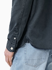 AllSaints Blue Bodhi Long Sleeve Overshirt - Image 5 of 7