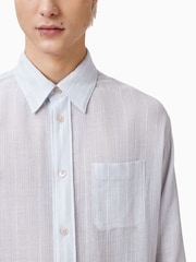 AllSaints White Holme Long Sleeve Shirt - Image 3 of 8