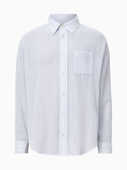AllSaints White Holme Long Sleeve Shirt - Image 8 of 8