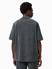 AllSaints Blue Felix Short Sleeve Shirt - Image 2 of 5