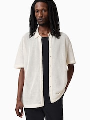 AllSaints White Munroe Short Sleeve Shirt - Image 1 of 8