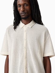 AllSaints White Munroe Short Sleeve Shirt - Image 2 of 8