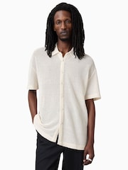 AllSaints White Munroe Short Sleeve Shirt - Image 4 of 8