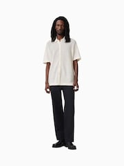 AllSaints White Munroe Short Sleeve Shirt - Image 5 of 8