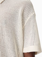 AllSaints White Munroe Short Sleeve Shirt - Image 6 of 8