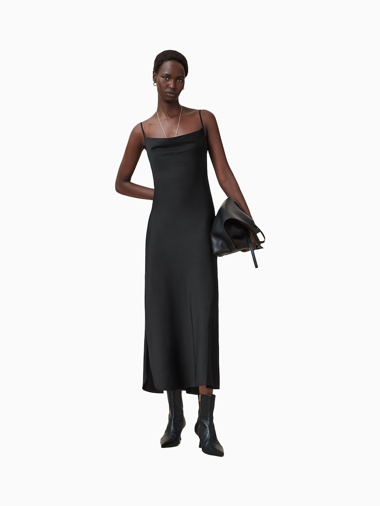 أسود - AllSaints Hadley Cowl Neck Midi Dress - صورة 1 من 6 أسود - AllSaints Hadley Cowl Neck Midi Dress - صورة 1 من 6