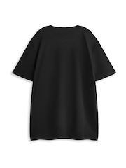 Vanilla Underground Black Mens Disney Snow White Black Short Sleeve Long Leg 100% Cotton Pyjamas Set - Image 3 of 6