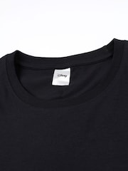 Vanilla Underground Black Mens Disney Snow White Black Short Sleeve Long Leg 100% Cotton Pyjamas Set - Image 5 of 6