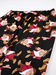 Vanilla Underground Black Mens Disney Snow White Black Short Sleeve Long Leg 100% Cotton Pyjamas Set - Image 6 of 6