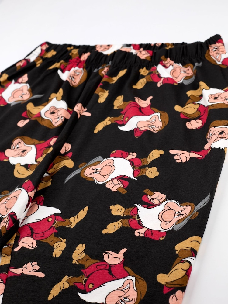 Vanilla Underground Black Mens Disney Snow White Black Short Sleeve Long Leg 100% Cotton Pyjamas Set - Image 6 of 6 Vanilla Underground Black Mens Disney Snow White Black Short Sleeve Long Leg 100% Cotton Pyjamas Set - Image 6 of 6
