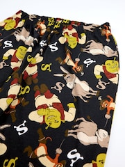 Vanilla Underground Black Mens Shrek Multicoloured Short Sleeve Long Leg 100% Cotton Pyjamas Set - Image 5 of 6