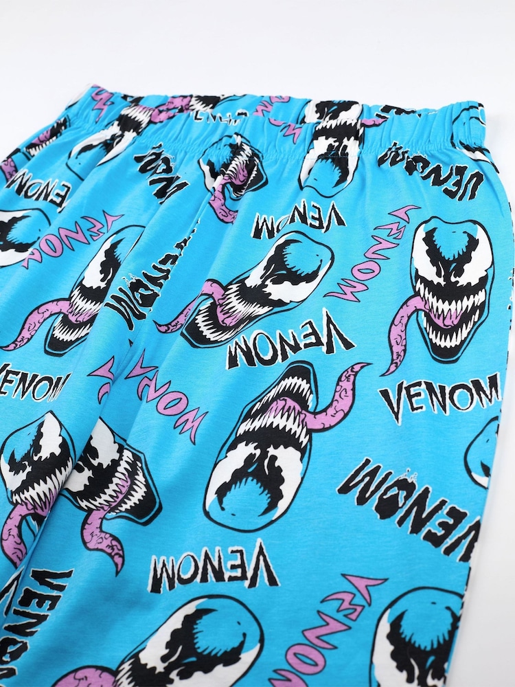 Vanilla Underground Black Mens Marvel Venom Black Short Sleeve Long Leg 100% Cotton Pyjamas Set - Image 6 of 6 Vanilla Underground Black Mens Marvel Venom Black Short Sleeve Long Leg 100% Cotton Pyjamas Set - Image 6 of 6