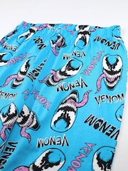 Vanilla Underground Black Mens Marvel Venom Black Short Sleeve Long Leg 100% Cotton Pyjamas Set - Image 7 of 8