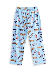 Vanilla Underground Blue Mens Heinz  Multicoloured Lounge 100% Cotton Joggers - Image 2 of 6