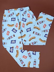 Vanilla Underground Blue Mens Heinz  Multicoloured Lounge 100% Cotton Joggers - Image 6 of 6