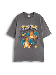 Vanilla Underground Black Mens Pokemon Multicoloured Short Sleeve Long Leg 100% Cotton Pyjamas Set - Image 2 of 6