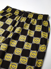 Vanilla Underground Black Mens Pokemon Multicoloured Short Sleeve Long Leg 100% Cotton Pyjamas Set - Image 6 of 6