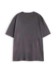 Vanilla Underground Grey Mens Lord Of The Rings Grey Short Sleeve Long Leg 100% Cotton Pyjamas Set - Image 3 of 6