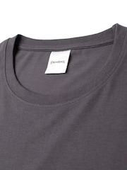 Vanilla Underground Grey Mens Lord Of The Rings Grey Short Sleeve Long Leg 100% Cotton Pyjamas Set - Image 4 of 6