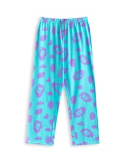 Vanilla Underground Blue Womens Disney Monsters Inc Multicoloured Short Sleeve Long Leg 100% Cotton Pyjamas Set - Image 5 of 6