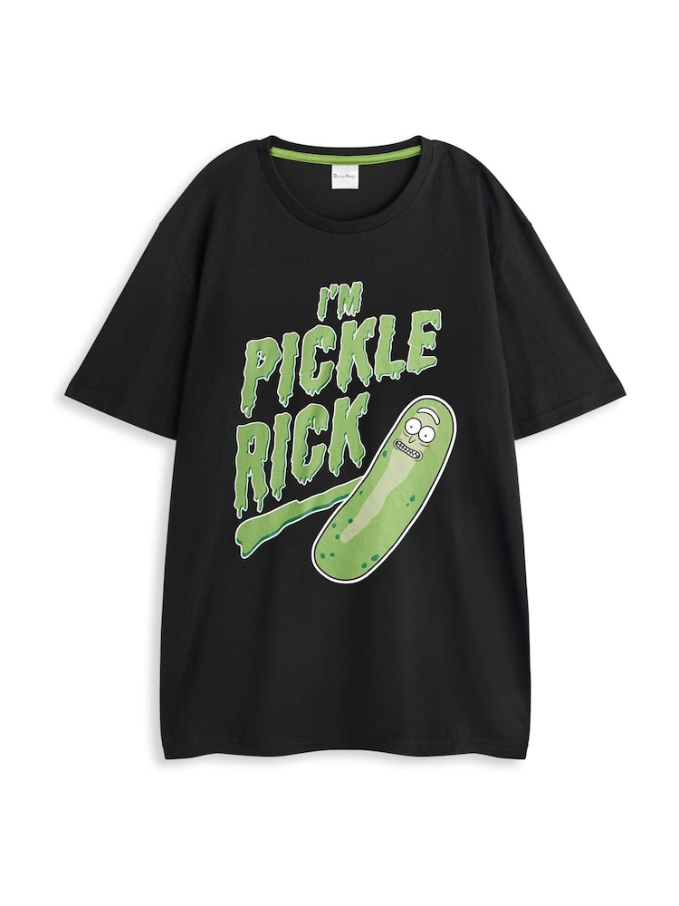 Vanilla Underground Green Mens Rick And Morty Multicoloured Short Sleeve Long Leg 100% Cotton Pyjamas Set - Image 2 of 6