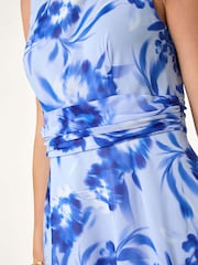 Roman Blue Petite Floral Print Midi Dress - Image 5 of 5