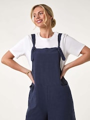Roman Blue Petite Strap Woven Playsuit - Image 1 of 5