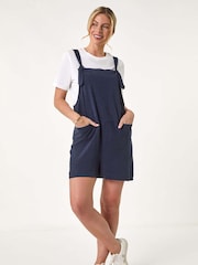 Roman Blue Petite Strap Woven Playsuit - Image 3 of 5