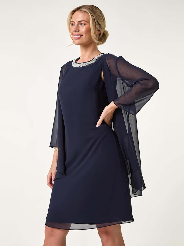 Vestido recto con ribete en el cuello y diseño 2 en 1 de Roman Petite - Imagen 1 de 4 Vestido recto con ribete en el cuello y diseño 2 en 1 de Roman Petite - Imagen 1 de 4