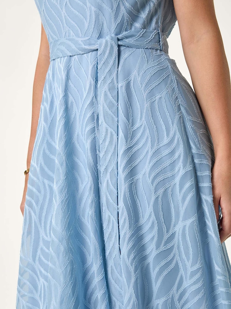 Azul - Vestido en jacquard con cuello fruncido Petite de Roman - Imagen 5 de 5 Azul - Vestido en jacquard con cuello fruncido Petite de Roman - Imagen 5 de 5