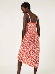 Roman Orange Fruit Print Midi Sundress - Image 3 of 5