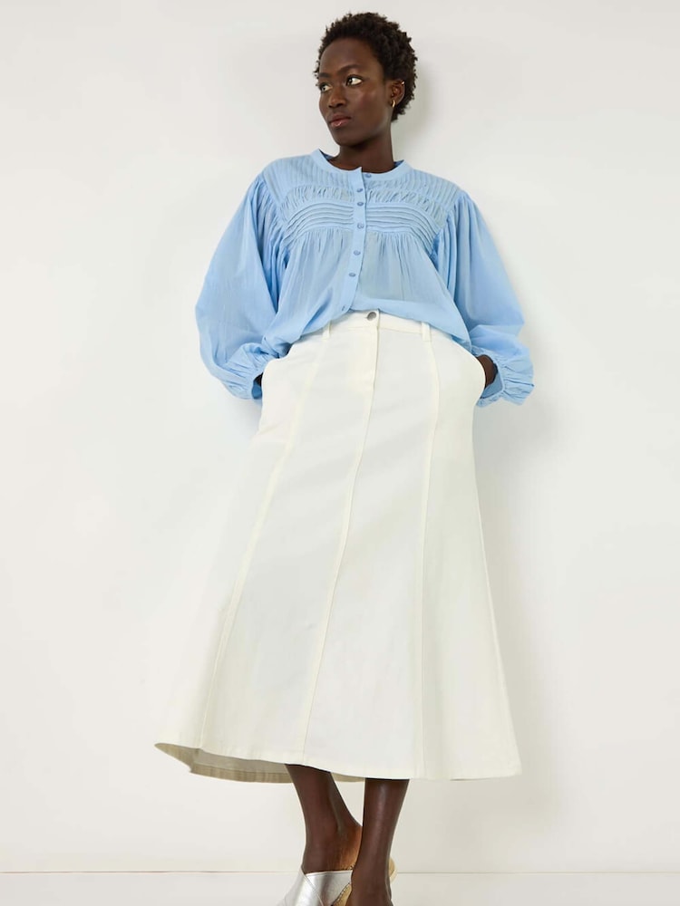 Blanco - Roman Denim Panelled Midi Skirt - Imagen 1 de 5 Blanco - Roman Denim Panelled Midi Skirt - Imagen 1 de 5