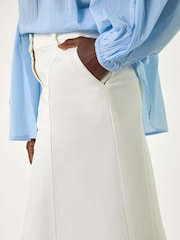 Roman White Denim Panelled Midi Skirt - Image 5 of 5