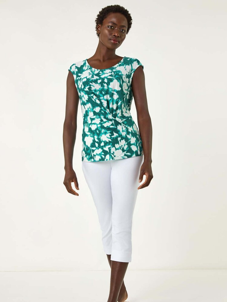 Roman Floral Jacquard Twist Front Top - Bild 2 von 5 Roman Floral Jacquard Twist Front Top - Bild 2 von 5