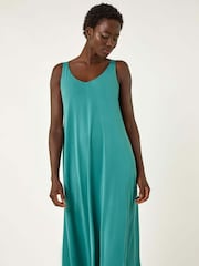 Roman Green Strappy Jersey Midi Dress - Image 1 of 5